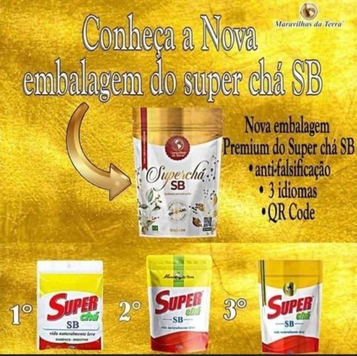 Super Chá Sb Original Emagrecedor Natural - Desapega