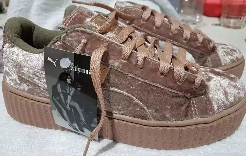 tenis puma veludo rosa